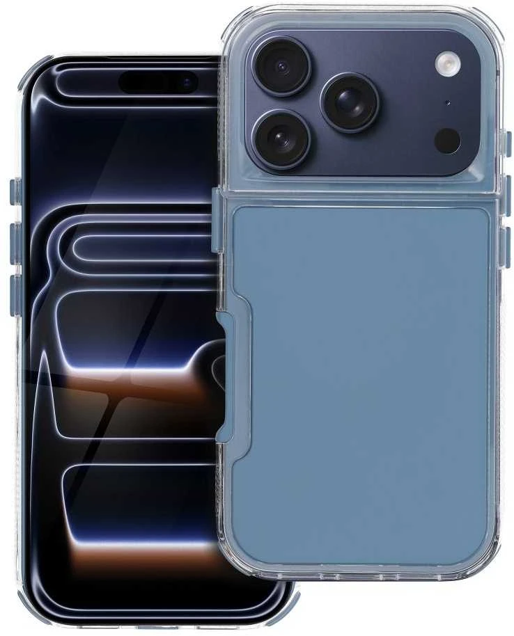 OEM dėklas, skirtas iPhone 17 Pro / 18 Pro (žemas kameros kraštas) Matrix mėlynas
