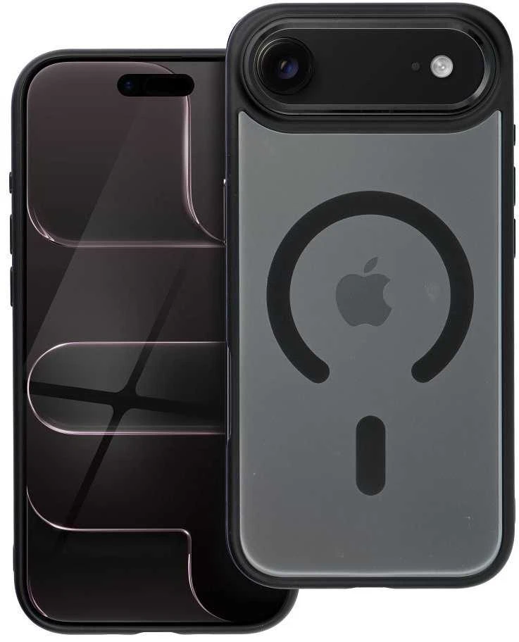OEM dėklas, skirtas „iPhone 17 AIR“ matiniam „Mag“ dangteliui, suderinamas su „MagSafe“ juodu