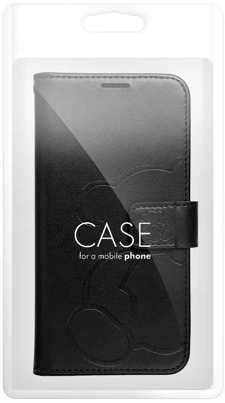 OEM atverčiamas dėklas iPhone 16e (SE 4 2025) Mezzo Book meškiukas juodas