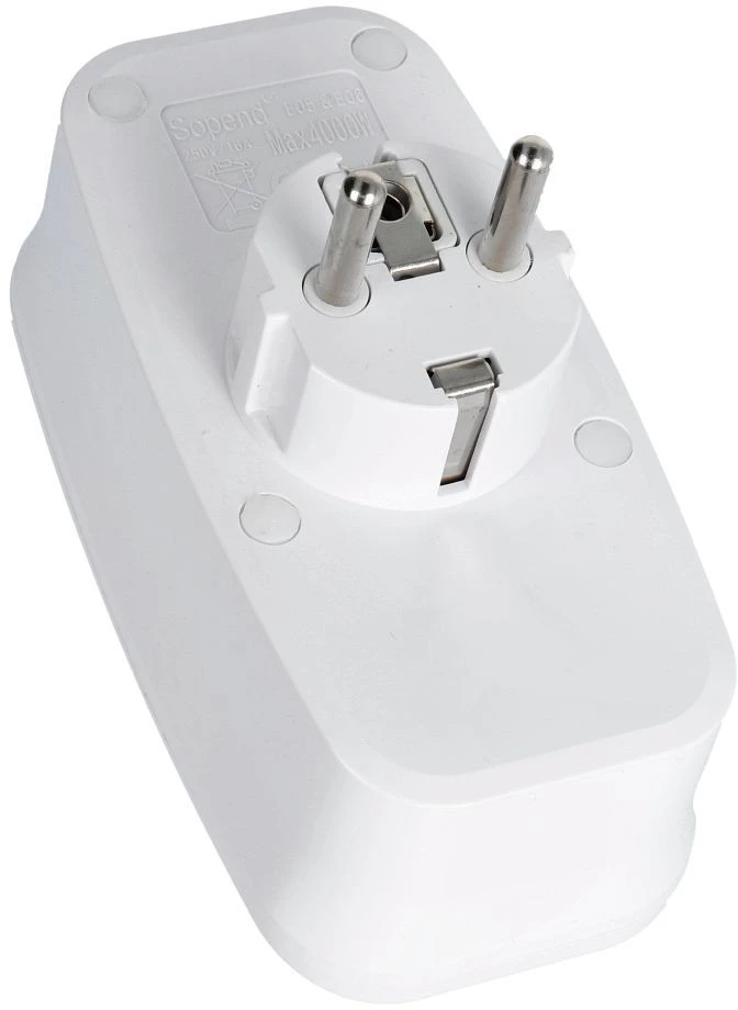 Oem Power strip with 3 sockets max 16A with 3x USB A, 1x typ C jungtys E06 baltas