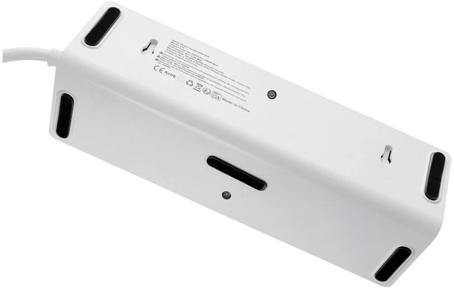 Oem Power strip with 4 sockets max 3680W, 2xUSB A, 2x type C jungtys with 2m power cable E42 baltas