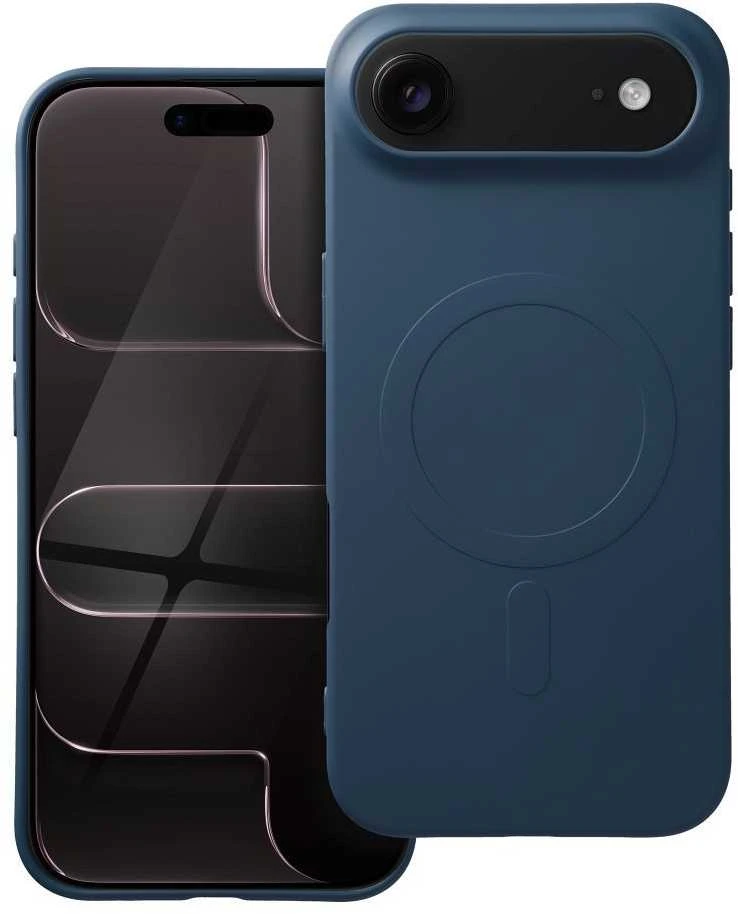 OEM dėklas, skirtas „iPhone 17 AIR“ silikoniniam „Mag“ dėklui, suderinamas su „MagSafe“ (didelė skylė) mėlynas