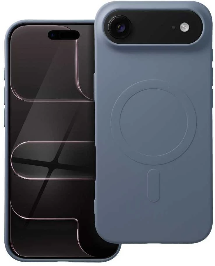 OEM dėklas, skirtas „iPhone 17 AIR“ silikoniniam „Mag“ dėklui, suderinamas su „MagSafe“ (didelė skylė) Šviesiai mėlynas