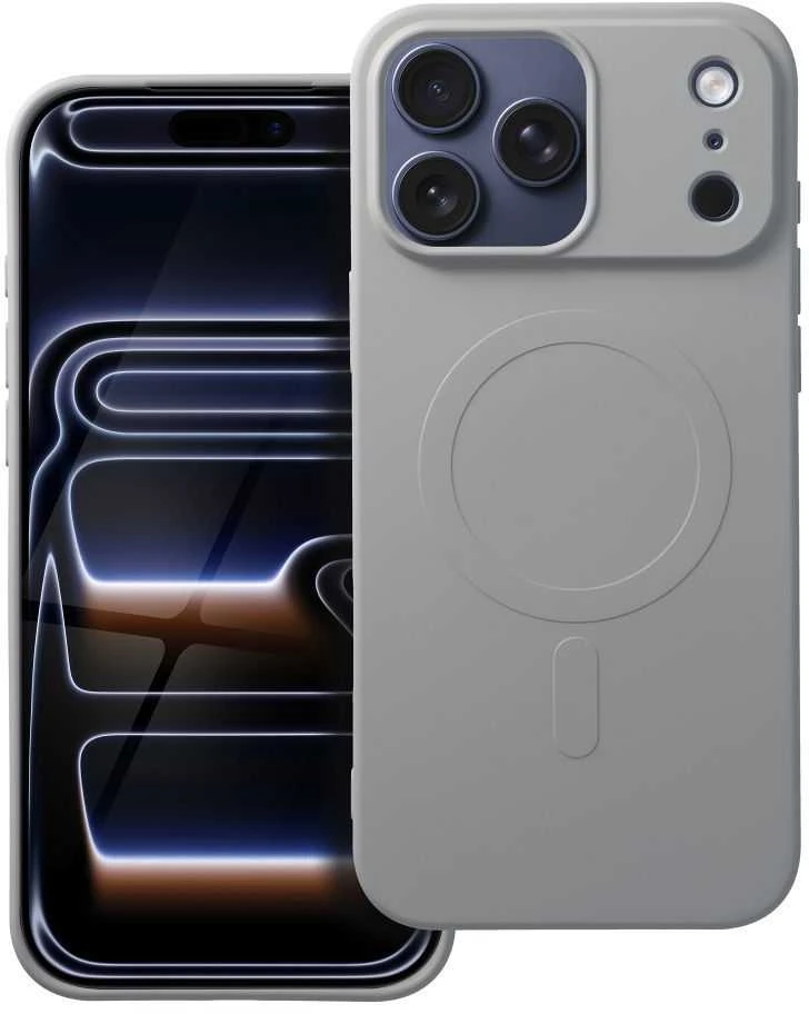 OEM dėklas, skirtas „iPhone 17 Pro Max / 18 Pro Max“ (žemas kameros kraštas), silikoninis „MagSafe“ dėklas (didelė skylė), titanas