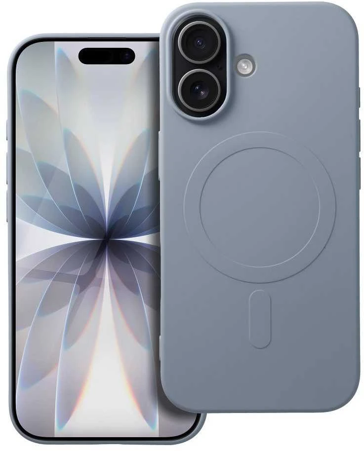 OEM dėklas, skirtas „iPhone 17“ silikoniniam „Mag“ dėklui, suderinamas su „MagSafe“ (didele skylute), šviesus mėlynas