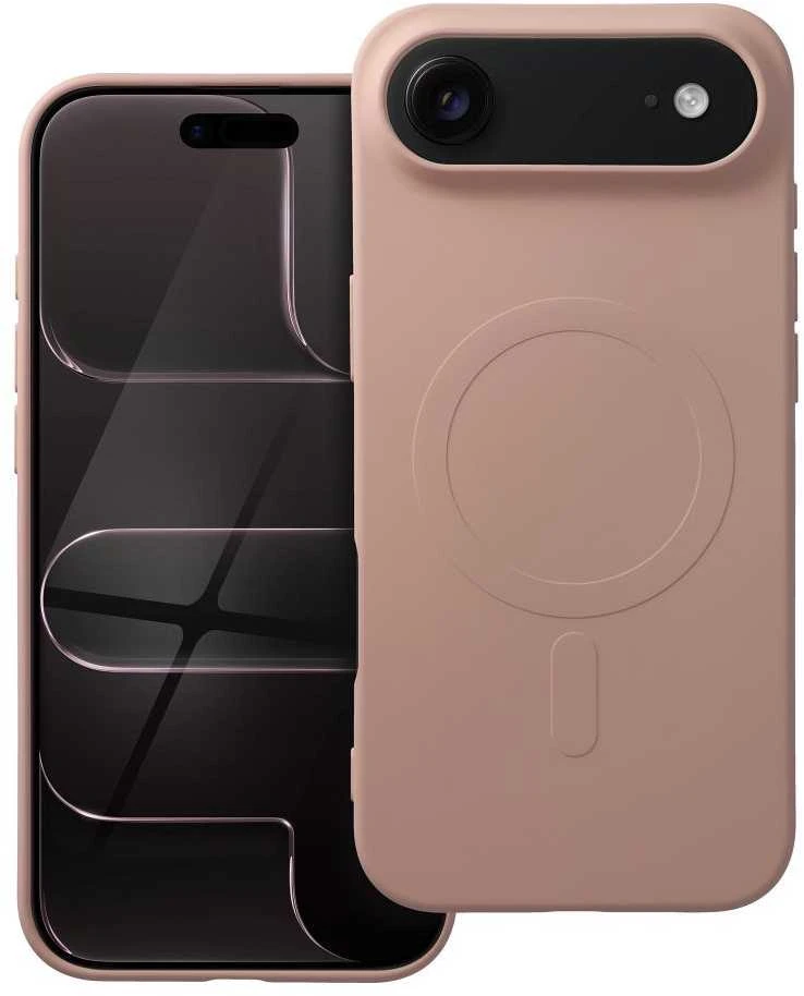 OEM dėklas, skirtas „iPhone 17 AIR“ silikoniniam „MagSafe“ dėklui (didele skylute), rožinis