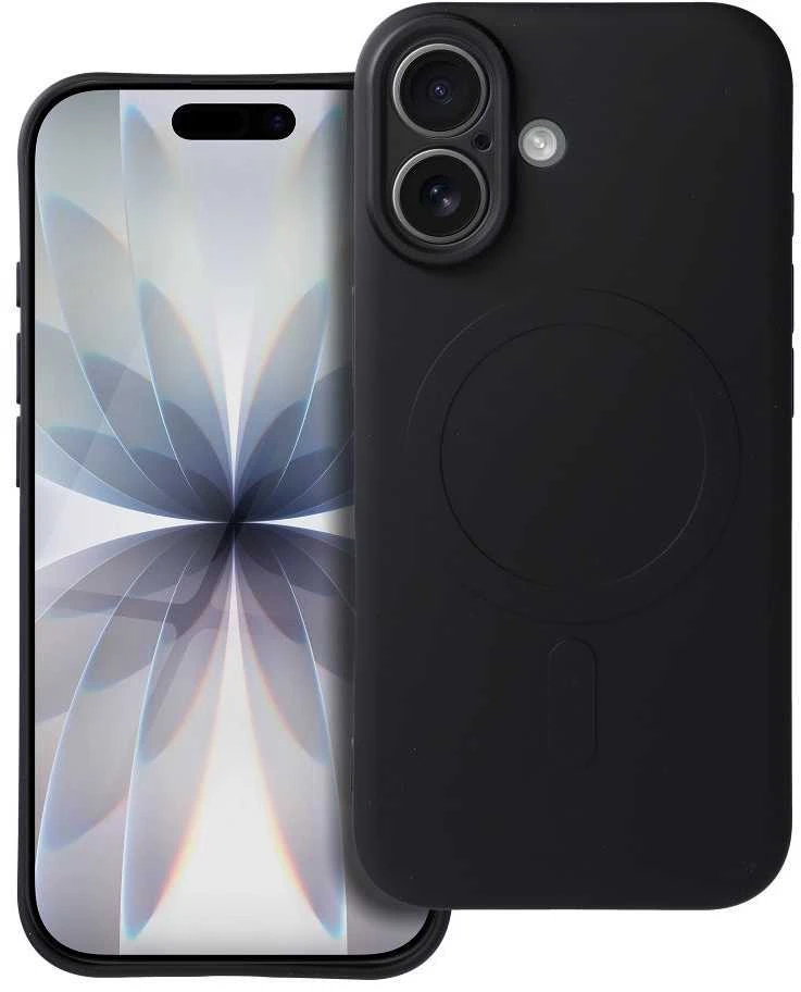 OEM dėklas, skirtas „iPhone 17“ silikoniniam „Mag“ dėklui, suderinamas su „MagSafe“ (fotoaparato apsauga), juodas