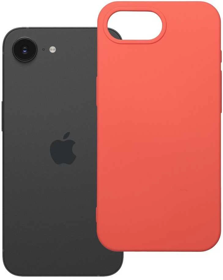 Oem Originalus silikoninis dėklas, skirtas iPhone 16e (SE 4 2025) / 17e, persikų spalvos