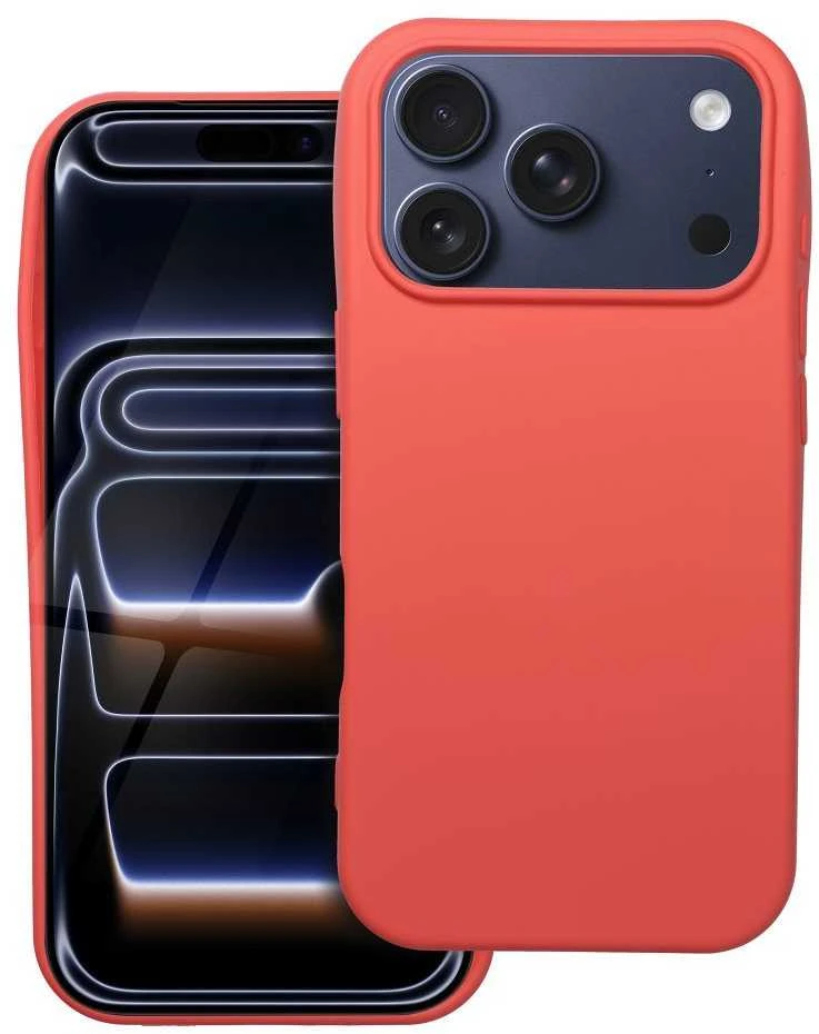OEM dėklas, skirtas iPhone 17 Pro / 18 Pro (žemas kameros kraštas), silikoninis, persikinės spalvos
