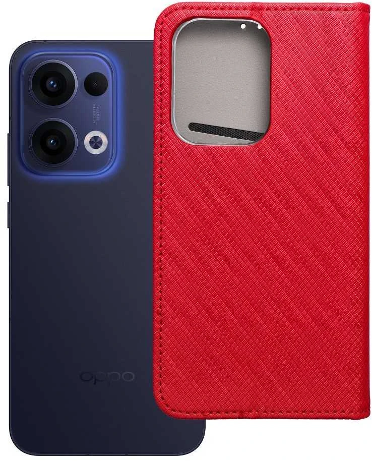 OEM atverčiamas dėklas Oppo Reno 13 5G Smart Case Book, raudonas