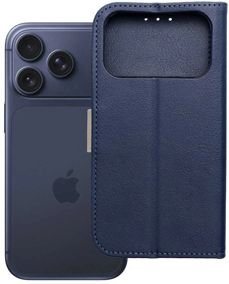 OEM atverčiamas dėklas, skirtas iPhone 17 PRO / 18 PRO, „Split Book“, tamsiai mėlynas ir kreminis