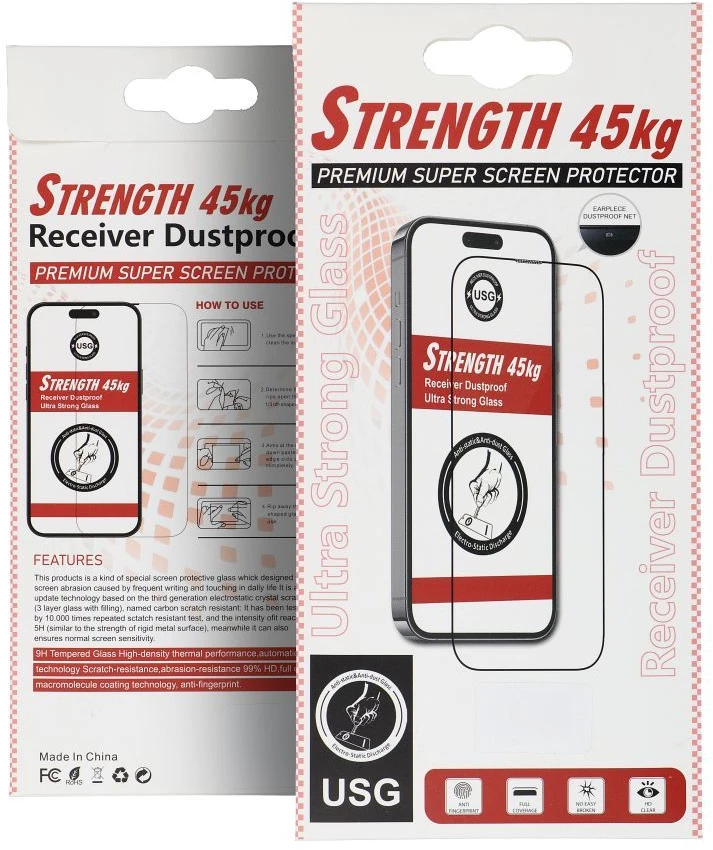 OEM grūdintas stiklas ULTRA STRONG 45kg, skirtas IPHONE 14 PRO MAX