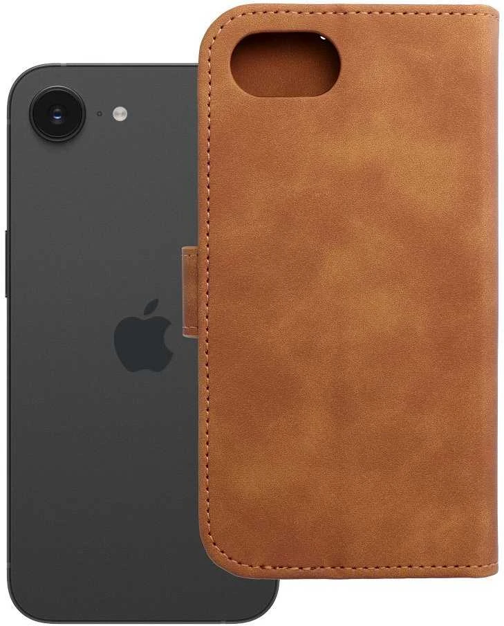 Forcell OEM atverčiamas dėklas iPhone 16e (SE 4 2025) Tender Book ruda