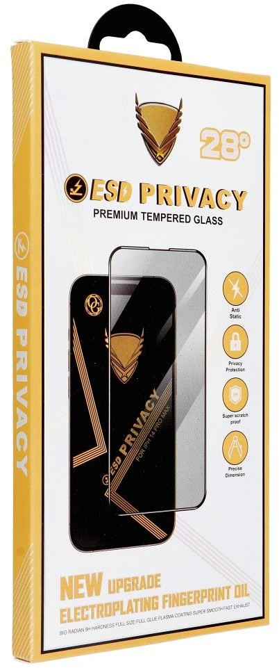 OG 6D Premium Privacy Glass - for Iphone 18 juodas