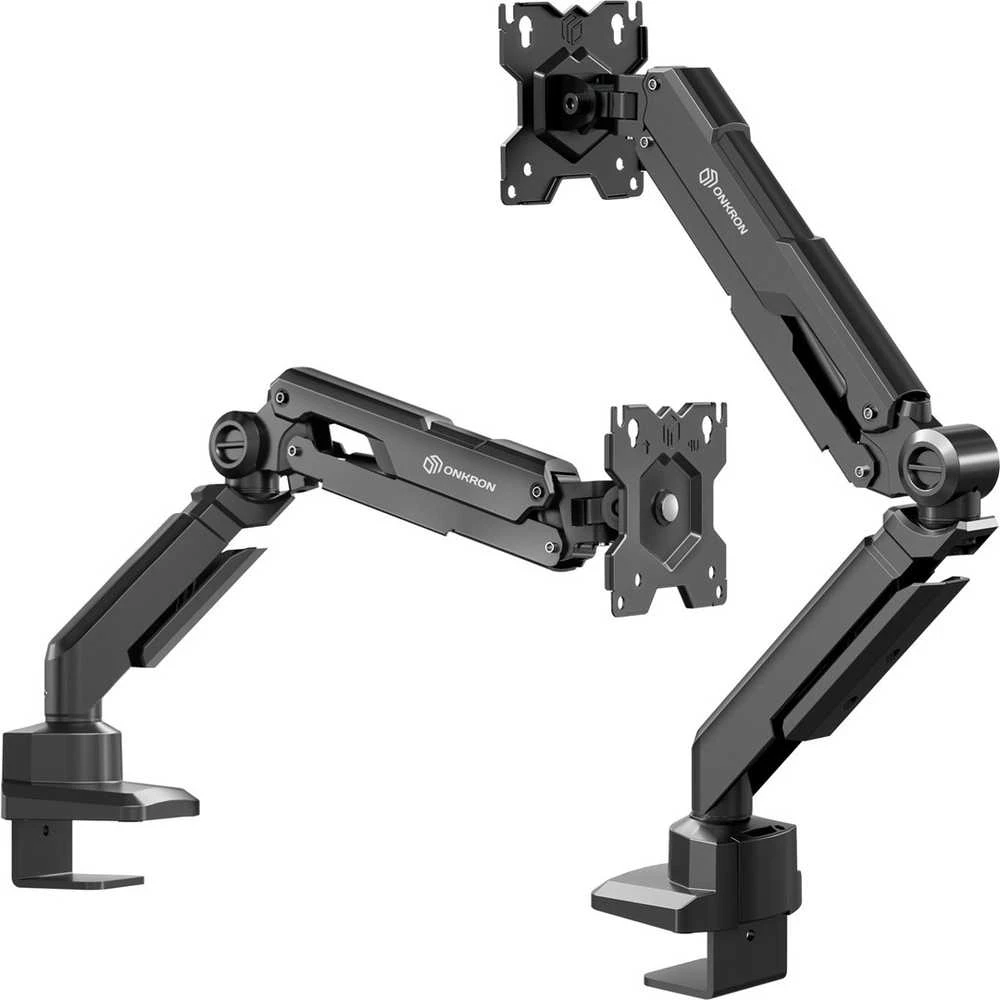 ONKRON G90-B Pasukamas ir pakreipiamas stalo laikiklis 13–34 colių monitoriams, maks. 10 kg, su rotacija, juodas
