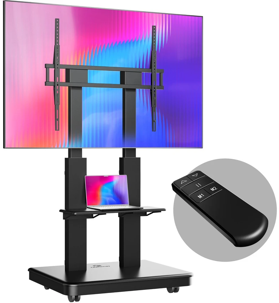Laikiklis ONKRON TS2811E Mobilus stovas televizoriui arba interaktyvioms panelėms 50"–120" Juodas