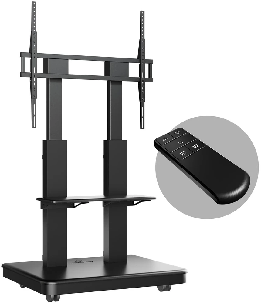 Laikiklis ONKRON TS2811E Mobilus stovas televizoriui arba interaktyvioms panelėms 50"–120" Juodas
