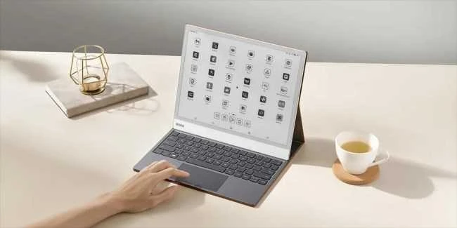 Onyx Boox Note Max / Tab X C magnetinis dėklas su klaviatūra, rudas