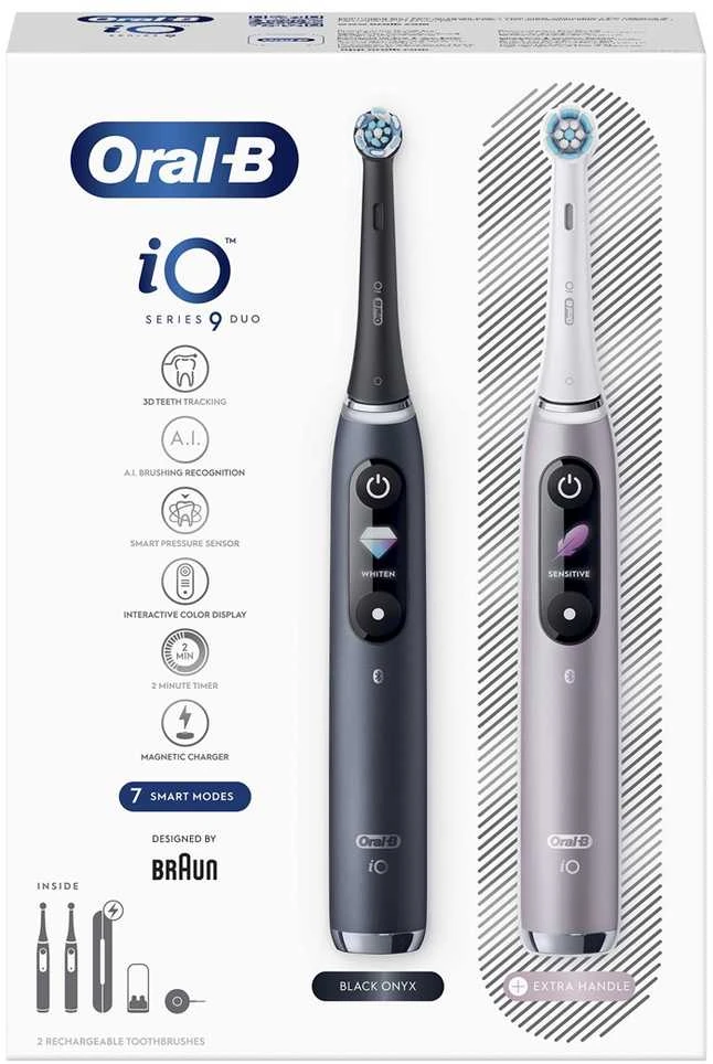 Dantų šepetėlis Braun Oral-B iO 9 Duo juoda/rožinė