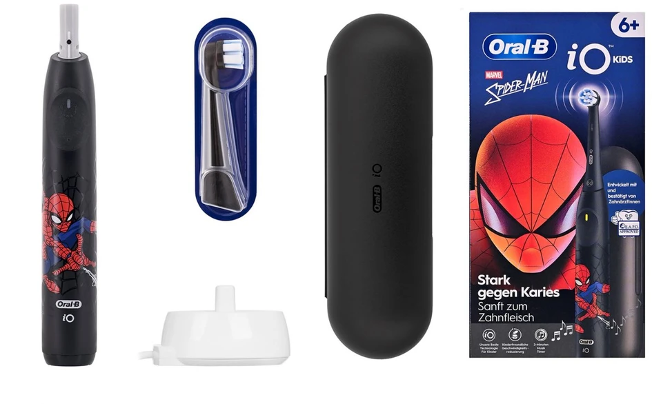 Braun Oral-B iO Kids Spiderman Child Rotating dantų šepetėlis Juodas
