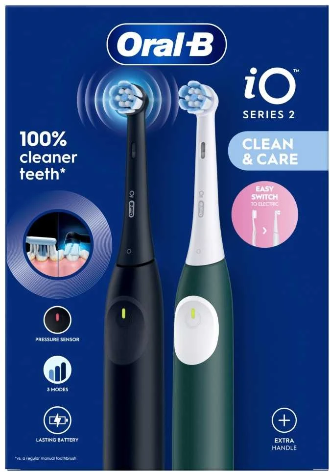 Dantų šepetėlis Oral-B iO 2 Duo Night Juodas/Forest Žalias juoda/žalia