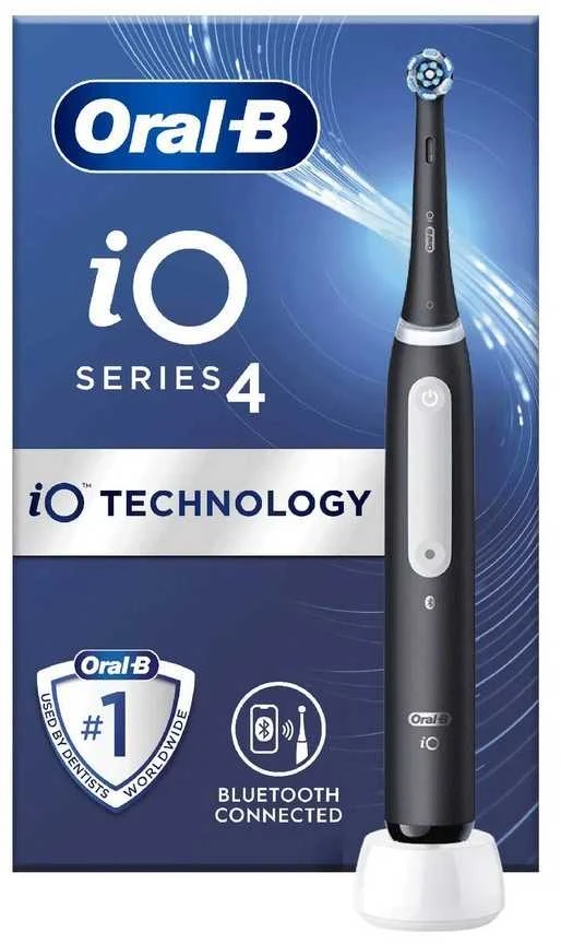 Elektrinis dantų šepetėlis Oral-B iO Series 4, juodos spalvos