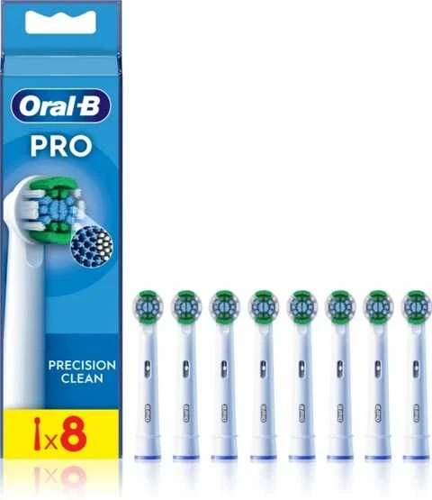 Braun Oral-B EB20-8 ir Precision Clean Pro dantų šepetėlio galvutės, 8 vnt.