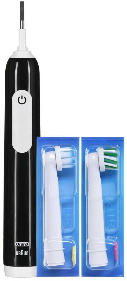 Braun Oral-B Oscillating Dantų šepetėlis | Pro Series 1 | Įkraunamas | Suaugusiems | Šepetėlių skaičius galvutės įeina 2 | Number of teeth brushing modes 3 | Juodas/Baltas