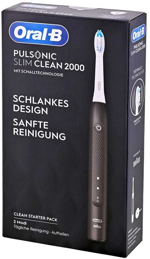Elektrinis dantų šepetėlis Braun Oral-B Pulsonic Slim Clean 2000, Juodas