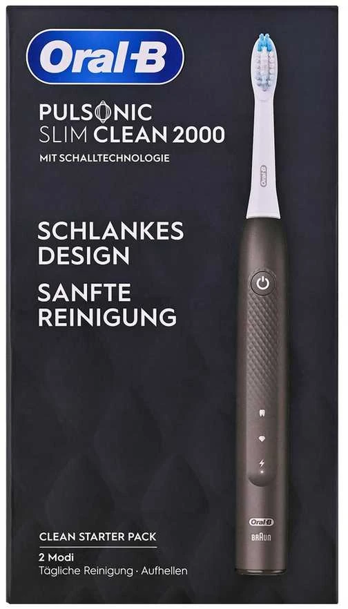 Elektrinis dantų šepetėlis Braun Oral-B Pulsonic Slim Clean 2000, Juodas