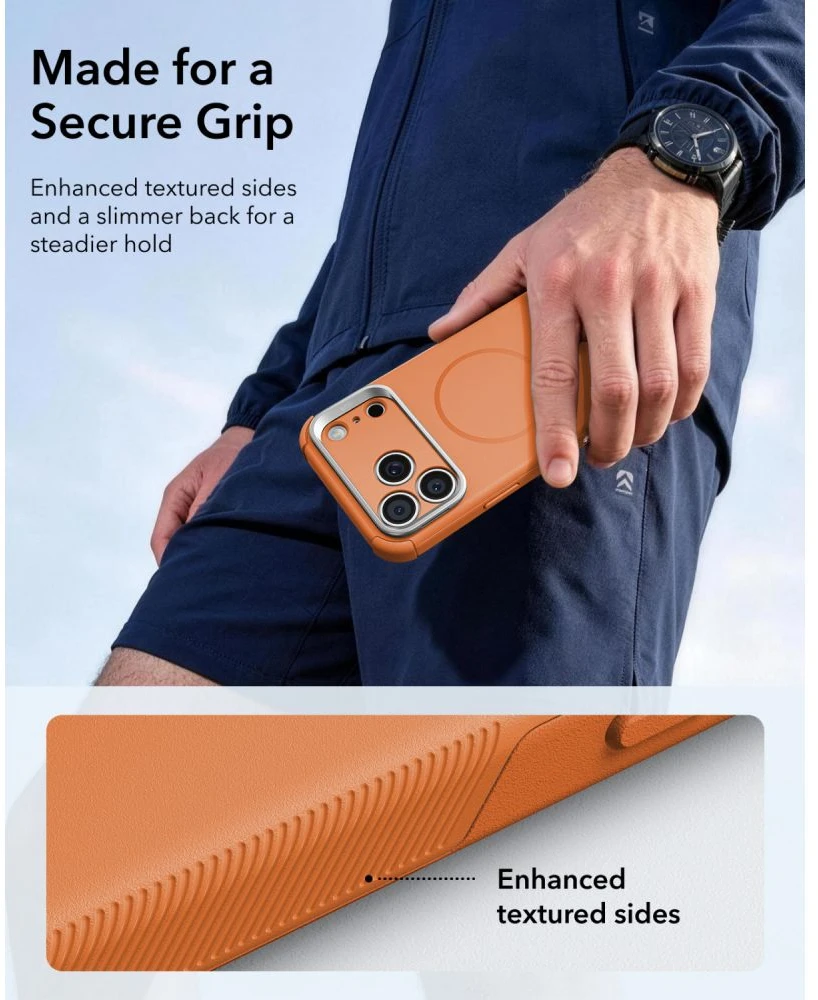 Dėklas ESR Cyber ​​Tough Kickstand MagSafe Case for iPhone 18 Pro / 17 Pro - Oranžinis