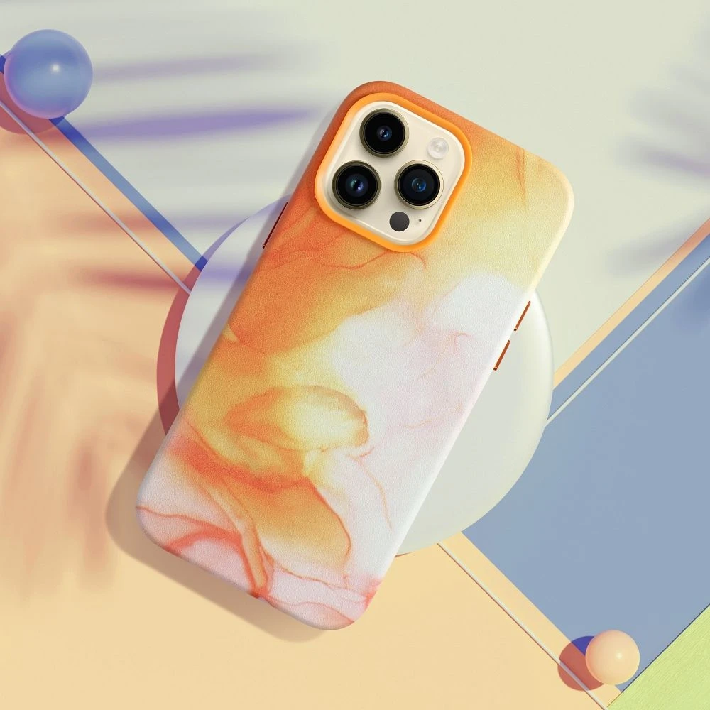 Oem LEATHER MAG COVER dėklas, skirtas IPHONE 11 Pro, oranžinis, splash