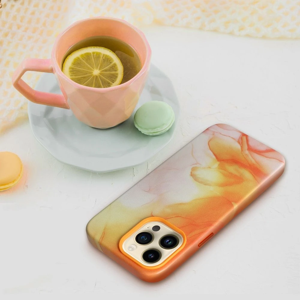 Oem LEATHER MAG COVER dėklas, skirtas IPHONE 11 Pro, oranžinis, splash