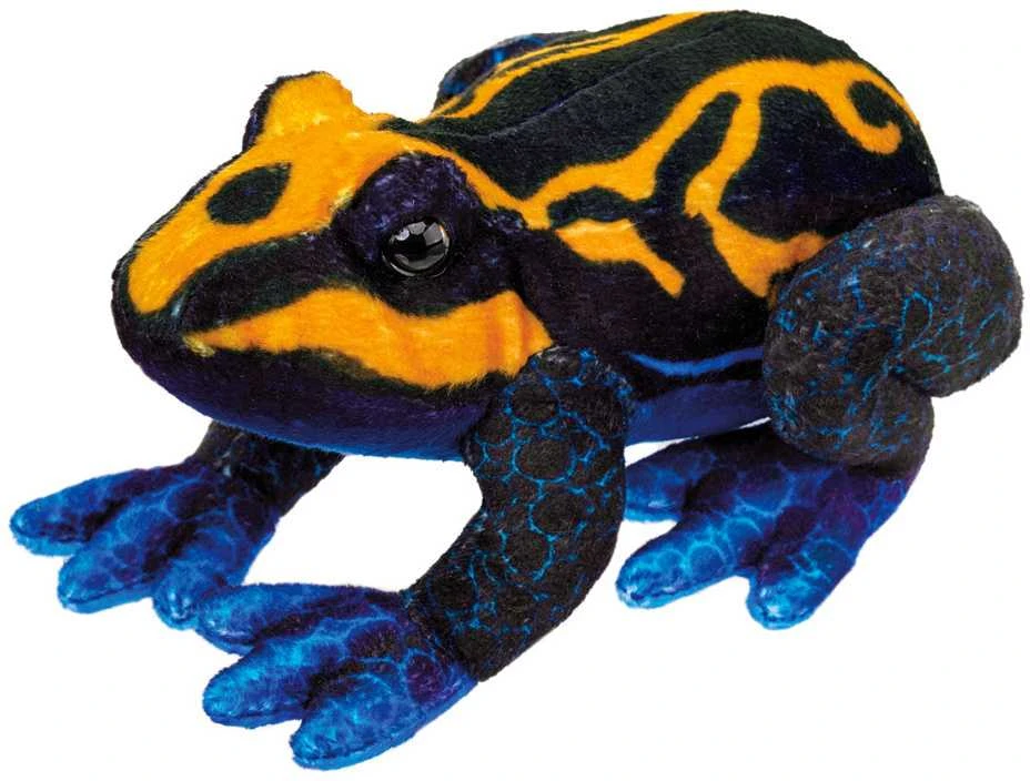 Beppe Plush toy Frog oranžinis and juodas 13cm colorful frog 14120