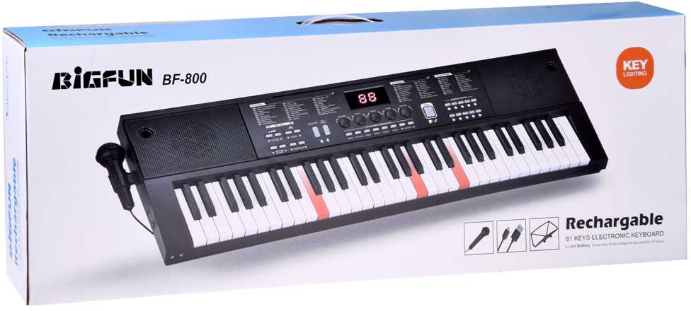 Jokomisiada Organ CLASSIC KEYBOARD 61-keys with a wood feel + microphone IN0184