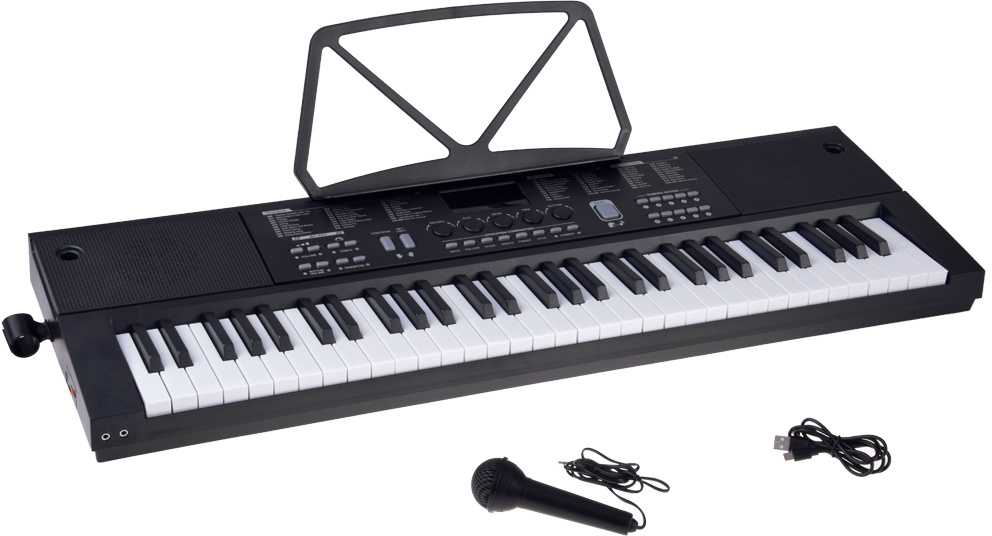 Jokomisiada Organ CLASSIC KEYBOARD 61-keys with a wood feel + microphone IN0184
