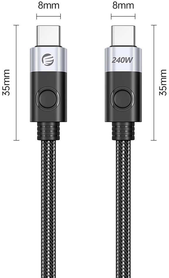 Orico įkrovimo kabelis 240W USB-C iki C 1.5 m