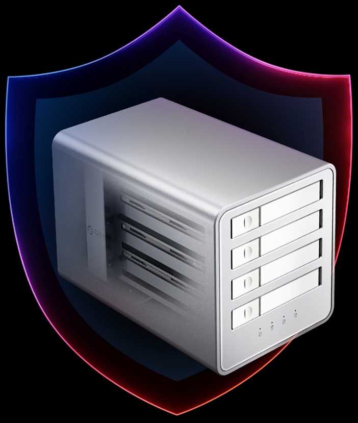 „Orico 8848U4 DAS“ serijos 4 lizdų M.2 NVMe SSD diskų masyvas - Baltas