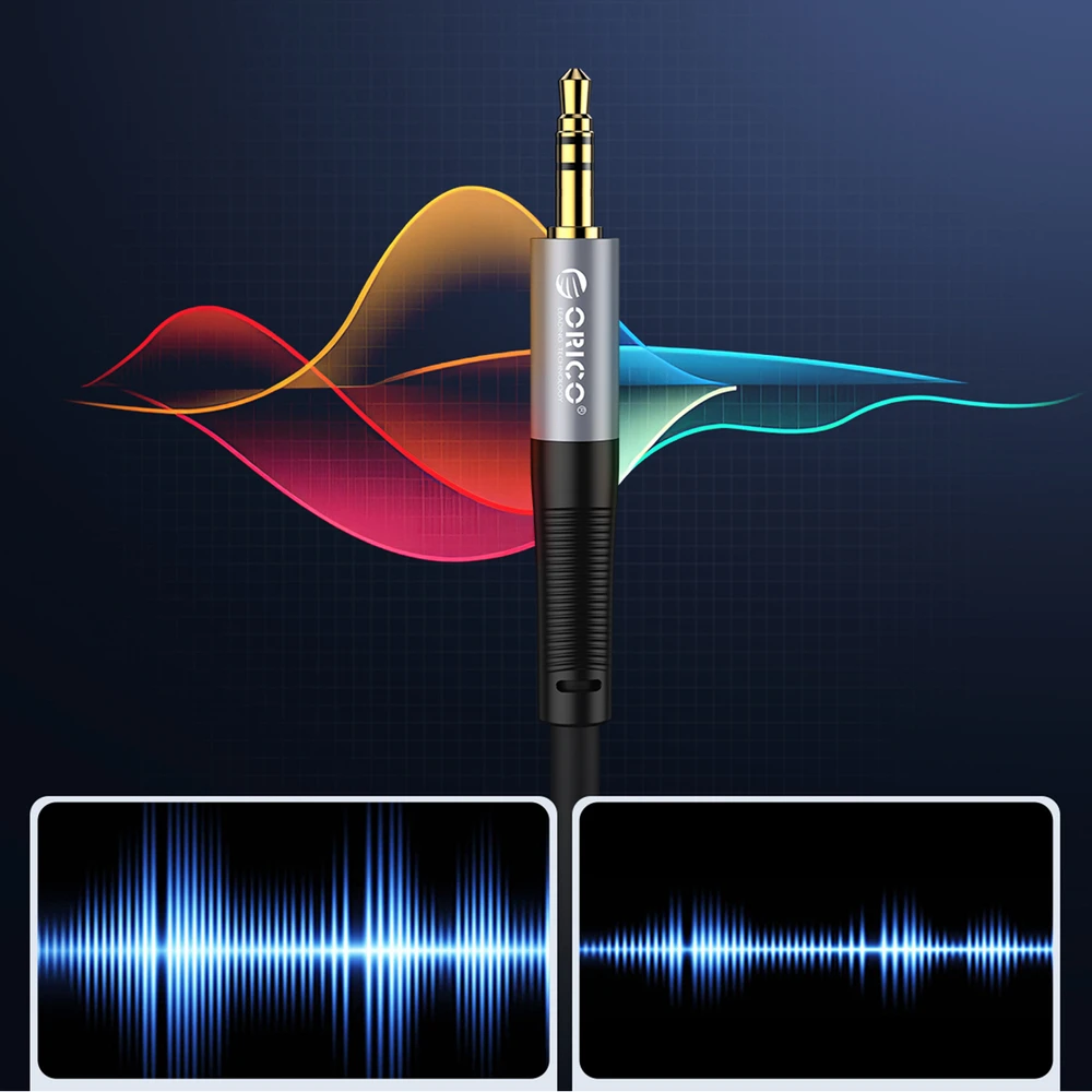 Orico AXRF audio cable mini jack 3.5 mm to 2x RCA female 5 m - juodas
