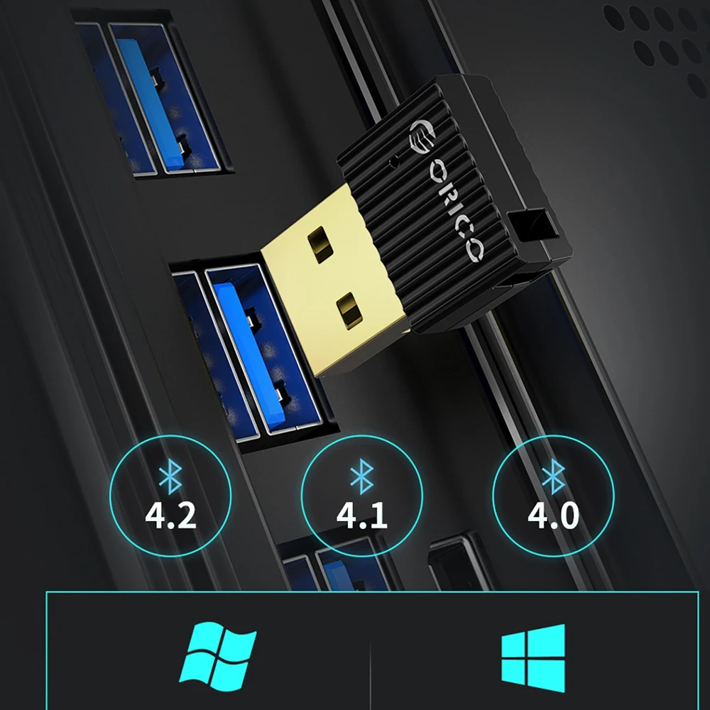 Orico BTA-53 Bluetooth 5.3 USB-A Adapteris - Juodas