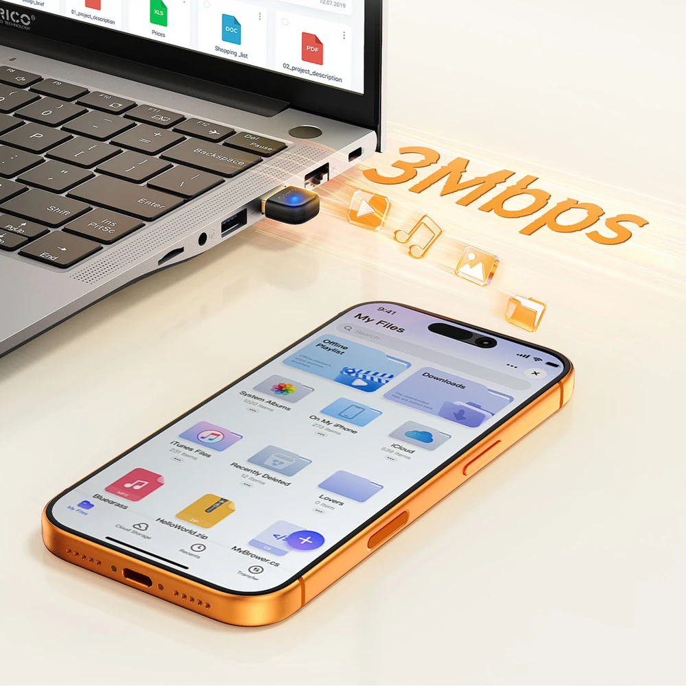 Orico BTA-60 Bluetooth 6.0 Adapteris - Juodas