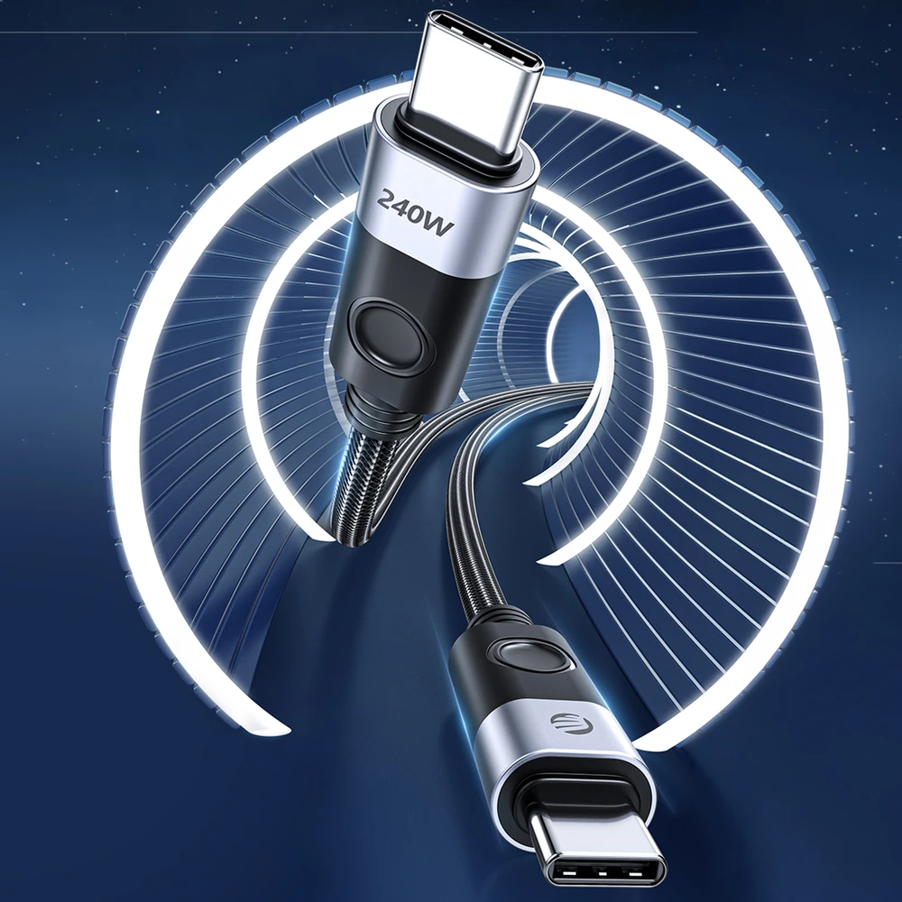 Orico CC240 USB-C į USB-C PD kabelis 240W 480Mbps 1.5m - Juodas