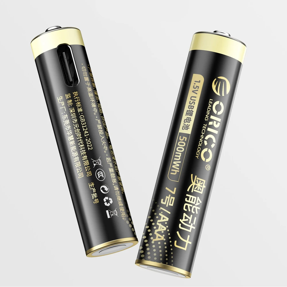 „Orico Ener-G EG7C“ ličio baterija 1,5 V 500 mWh AAA USB-C įkraunamos baterijos, 4 vnt.