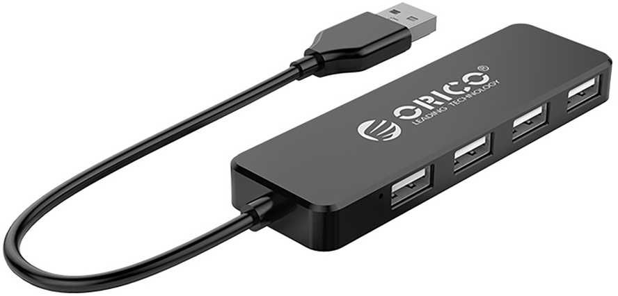 Orico FL01 USB-A Hub Docking Station 4x USB-A 2.0 – juodos spalvos