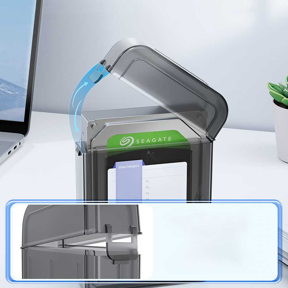Orico PPH-25 protective case 2.5" disk box – semi-transparent, pilkos spalvos