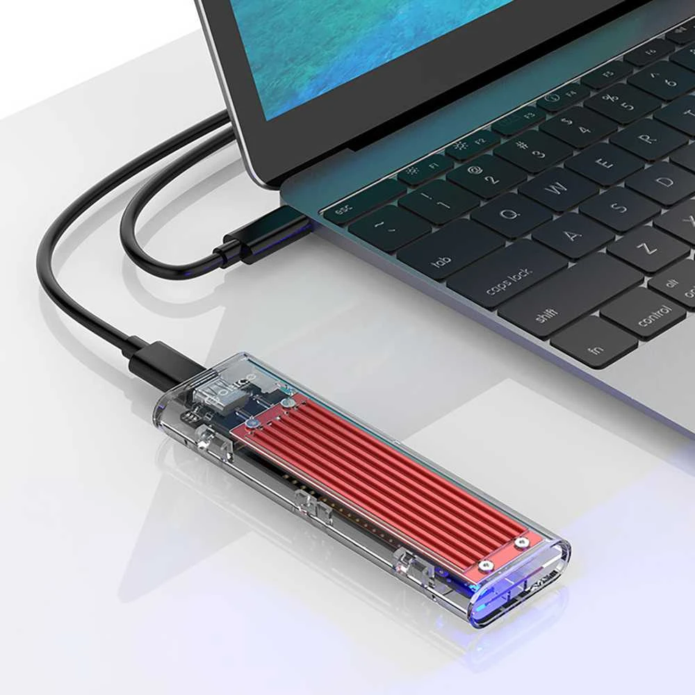 Kieszeń dyskowa Orico TCM2-C3 M.2 NVME na USB-C 10Gb/s - raudona