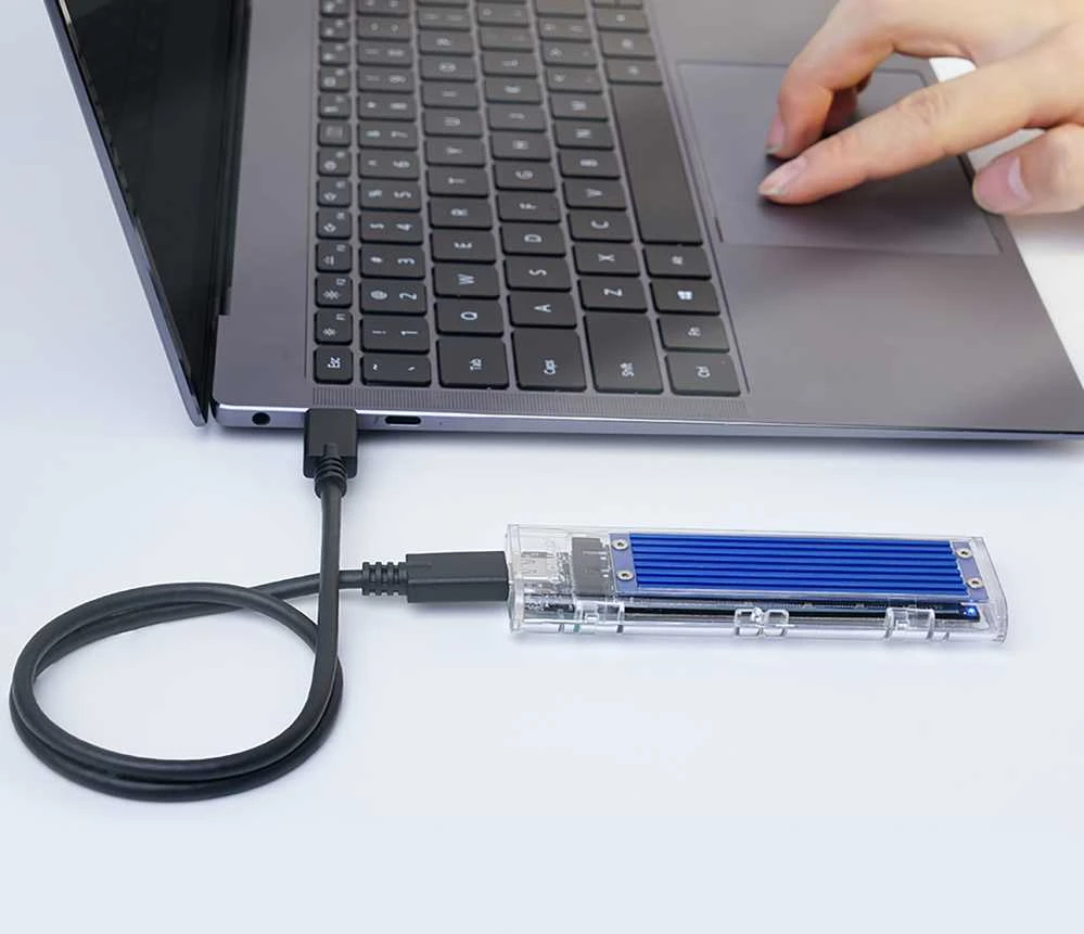Orico TCM2-C3 M.2 NVME į USB-C 10Gb/s išorinis diskas – Mėlynas