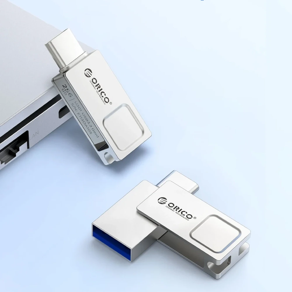 Orico U301 32GB USB-A USB-C USB 3.2 Gen 1 USB atmintinė – Sidabrinis