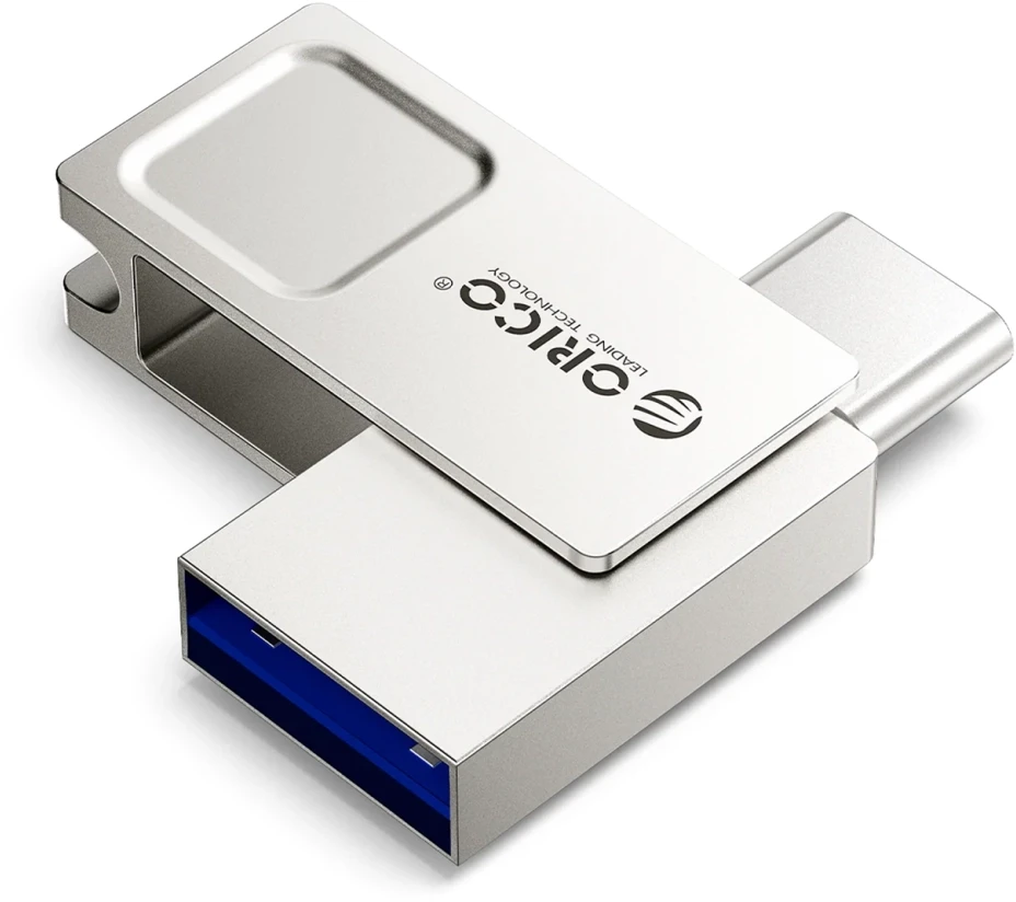 Orico U301 32GB USB-A USB-C USB 3.2 Gen 1 USB atmintinė – Sidabrinis