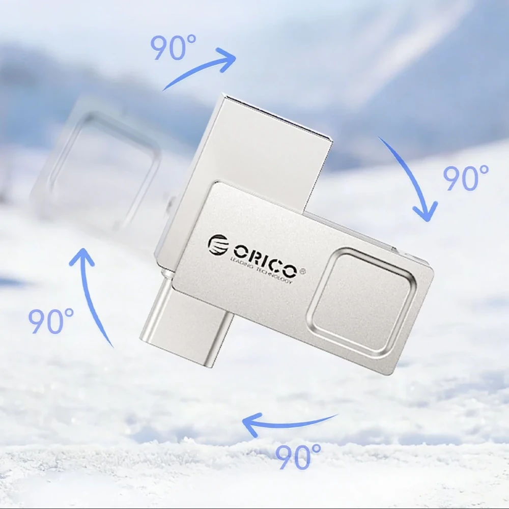 Orico U301 32GB USB-A USB-C USB 3.2 Gen 1 USB atmintinė – Sidabrinis